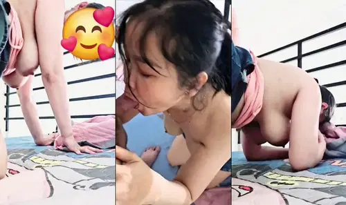 Em gái vú siêu to đung đưa lúc lắc bú cu kẹp vú anh trên gác lửng